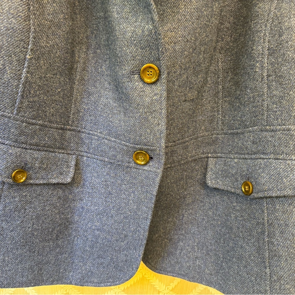 Talbots Elegant Blue Women's Blazer/Jacket Plus Size 24W Wool Blend - Picture 3 of 8